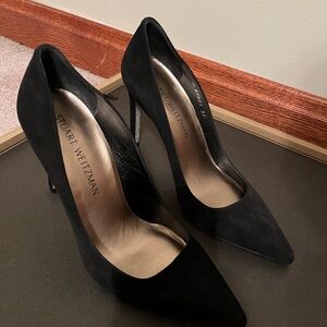 Black Suede Stuart Weitzman Pump